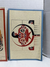 Charger l'image dans la galerie, Vintage Indigenous Art Card Set – Eagle, Sisiutl &amp; Son &amp; West Coast Bone Game
