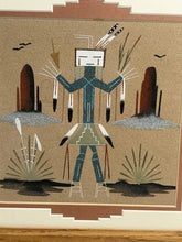 Charger l'image dans la galerie, Vintage Framed Navajo Style Sandpainting of Female Yei Figure
