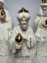 将图片加载到图库查看器，Vintage Bon-Ton Jade Porcelain Nativity Set Featuring The Three Wise Men. Rare
