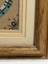 Charger l'image dans la galerie, Vintage Framed Navajo Style "Whirling Logs" Sand Painting
