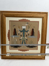 Charger l'image dans la galerie, Vintage Framed Navajo Style Sandpainting of Female Yei Figure
