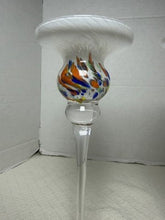 Charger l'image dans la galerie, Vintage Vietri Chiari Handblown Glass Candle Holders — Multicolor, Set of 2
