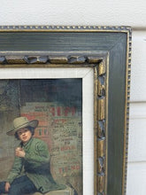 Charger l'image dans la galerie, Thomas Le Clear “Buffalo Newsboy” — Vintage 1954 Licensed Giclée on Canvas, Framed
