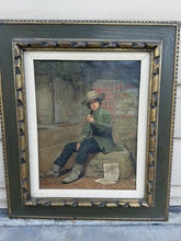 Charger l'image dans la galerie, Thomas Le Clear “Buffalo Newsboy” — Vintage 1954 Licensed Giclée on Canvas, Framed
