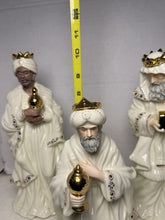 将图片加载到图库查看器，Vintage Bon-Ton Jade Porcelain Nativity Set Featuring The Three Wise Men. Rare
