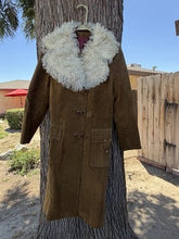 Load image into Gallery viewer, Vintage Rare Jeno de Paris Mid-length Trench Suede Coat -Tibetan Lamb Fur
