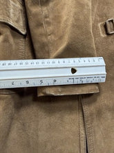Load image into Gallery viewer, Vintage Rare Jeno de Paris Mid-length Trench Suede Coat -Tibetan Lamb Fur
