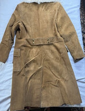 Load image into Gallery viewer, Vintage Rare Jeno de Paris Mid-length Trench Suede Coat -Tibetan Lamb Fur
