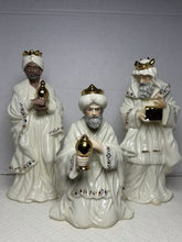 将图片加载到图库查看器，Vintage Bon-Ton Jade Porcelain Nativity Set Featuring The Three Wise Men. Rare
