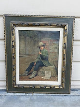Charger l'image dans la galerie, Thomas Le Clear “Buffalo Newsboy” — Vintage 1954 Licensed Giclée on Canvas, Framed
