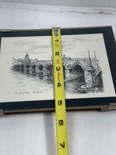 Charger l'image dans la galerie, Vintage Maastricht Triptych — Set of 3 B&amp;W Ink Sketches on Wood, Netherlands
