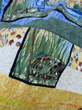 Load image into Gallery viewer, Vintage Handmade Cotton Throw Quilt — Bluebirds on the Bend, 47” x 54”, USA
