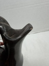 Load image into Gallery viewer, Vintage Native American Santa Clara Pueblo Blackware Wedding Vase  7.5” Tall
