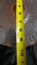 Load image into Gallery viewer, Vintage Pink Depression Glass Three-Tier Pedestal Server – Radiant Etched Laurel Pattern
