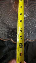 Load image into Gallery viewer, Vintage Pink Depression Glass Three-Tier Pedestal Server – Radiant Etched Laurel Pattern
