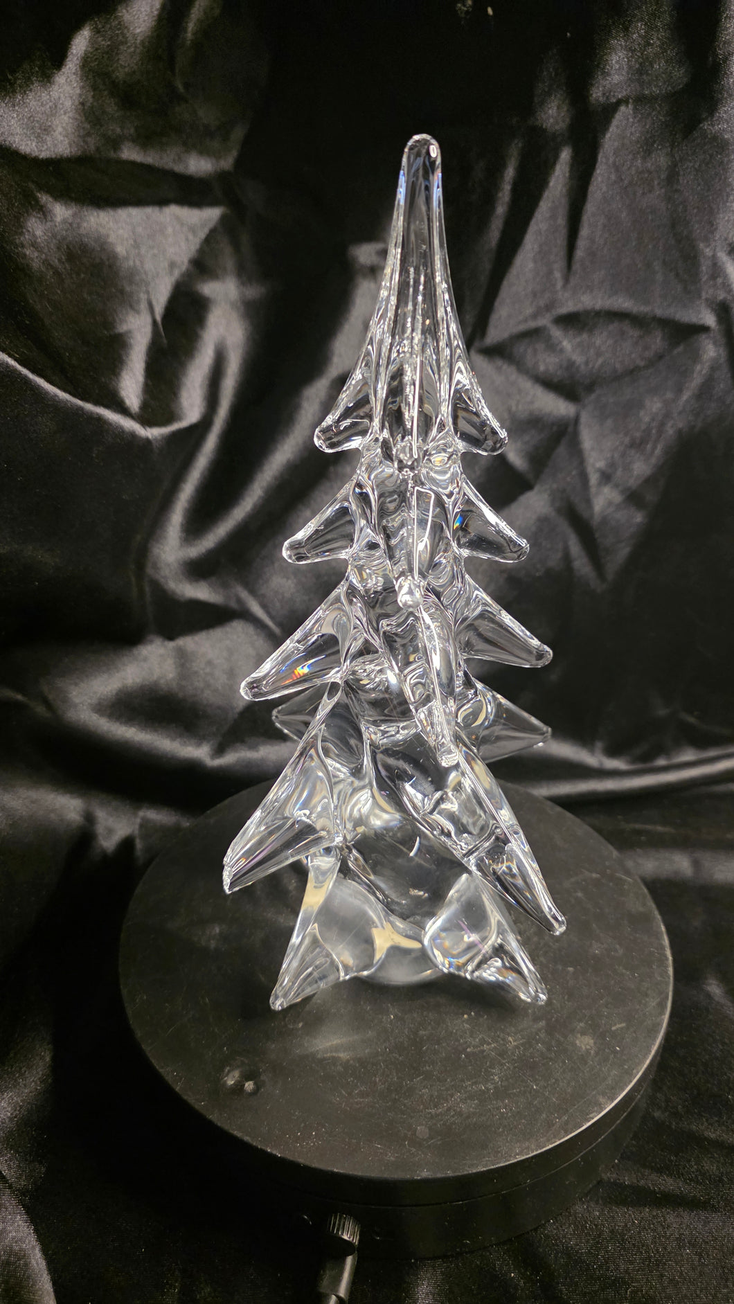 Vintage 1976 Sigma Taste Setter Full Lead Crystal Christmas Tree | 8 Inch Hand-Cut Faceted Branches | Flawless Condition | Japanese 24% Lead Prism Holiday Heirloom