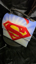 将图片加载到图库查看器，Vandor Superman DC Comics Metal Lunch Box Retro Superhero Tote Tin
