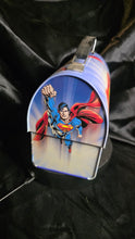 将图片加载到图库查看器，Vandor Superman DC Comics Metal Lunch Box Retro Superhero Tote Tin
