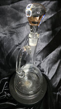 Load image into Gallery viewer, Vintage Hand-Blown Etched Glass Decanter with Solid Glass Stopper – A Classic Silhouette of Elegance
