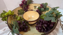 Load image into Gallery viewer, Vintage Pacific Rim Sonoma Hand-Painted Grape &amp; Vine Ceramic Serving Bowl with Center Dip Insert
