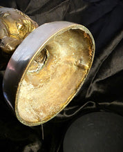 Load image into Gallery viewer, Vintage Heavy Solid Brass Cupid (Eros) Statue on Celestial Globe – 17” French Art Nouveau–Inspired Classical Sculpture
