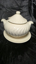 Load image into Gallery viewer, Vintage Himark Japan White Swirl Ceramic Soup Tureen with Lid &amp; Underplate

