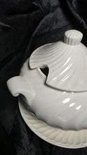Load image into Gallery viewer, Vintage Himark Japan White Swirl Ceramic Soup Tureen with Lid &amp; Underplate
