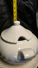 Load image into Gallery viewer, Vintage Himark Japan White Swirl Ceramic Soup Tureen with Lid &amp; Underplate

