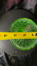 将图片加载到图库查看器，Anchor Hocking Block Optic Green Depression Glass Sherbet 1929-38
