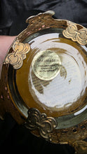 Load image into Gallery viewer, Vintage Revlon “Intimate” Fragrance Candle in Ornate Gold Filigree Holder – Hollywood Regency Style
