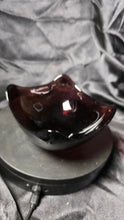 Load image into Gallery viewer, Mid-Century Amethyst Art Glass Freeform Bowl – MCM Murano-Style Sculptural Catchall Dish
