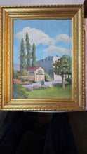 Load image into Gallery viewer, Original 1978 Oil Painting – “The Park” Landscape – Central Coast Art Association Exhibition Piece – Ornate Gold Frame
