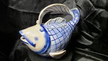 Load image into Gallery viewer, Blue Sky Clayworks Diane Fish Teapot – Hand-Painted Blue &amp; White Ceramic Collectible

