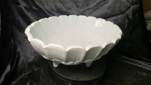 Load image into Gallery viewer, Vintage Indiana Glass “Garland” White Milk Glass Footed Oval Fruit Bowl Centerpiece
