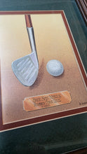 Load image into Gallery viewer, Bernie Horton Back Spin Niblick Framed Golf Print Vintage Club Artwork
