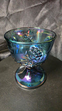 Load image into Gallery viewer, Vintage Indiana Glass Harvest Grape Blue Carnival Glass Goblet
