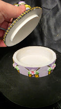 Load image into Gallery viewer, Vintage Victorian Style Floral Shoe Trinket Box with Hinged Lid
