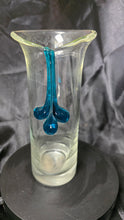 Load image into Gallery viewer, Vintage Poschinger Bavaria Art Glass Vase Blue Teardrop Crystal
