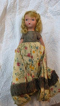 Load image into Gallery viewer, Vintage Nancy Ann Storybook Doll Bisque Blonde Floral Dress
