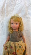 Load image into Gallery viewer, Vintage Nancy Ann Storybook Doll Bisque Blonde Floral Dress
