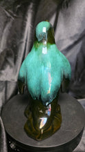 Load image into Gallery viewer, Vintage Blue Mountain Pottery Penguin Figurine Black &amp; Green Drip Glaze
