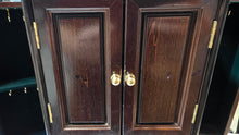 Cargar imagen en el visor de la galería, Vintage Mahogany-Style Tabletop Jewelry Armoire Cabinet with Drawers &amp; Necklace Doors
