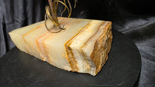 Load image into Gallery viewer, Vintage Brutalist Copper Mailbox Sculpture by Steve Anderson Onyx Base
