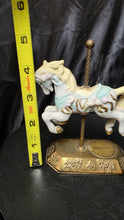 Load image into Gallery viewer, Westminster Carousel Collection Porcelain Horse Figurine Brass Base
