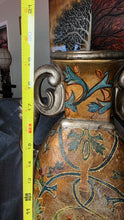 将图片加载到图库查看器，Vintage Japanese Style Faux Champlevé Urn Pillar Candle Holder with Peacock Motif
