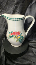 Load image into Gallery viewer, BIA Cordon Bleu Vitrified Porcelain Pitcher – Strawberry &amp; Gingham Farmhouse Design
