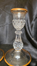 Load image into Gallery viewer, Cristal d’Arques Longchamp Gold Lead Crystal Candlesticks – French Elegance Pair

