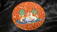 Load image into Gallery viewer, 1978 Haviland Limoges La Dame à la Licorne Sight Plate No.2 Unicorn Tapestry
