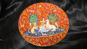 1978 Haviland Limoges La Dame à la Licorne Sight Plate No.2 Unicorn Tapestry