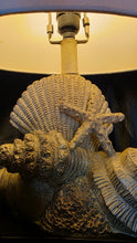 Load image into Gallery viewer, Coastal Seashell Table Lamp Scallop Shell Starfish Nautical Decor
